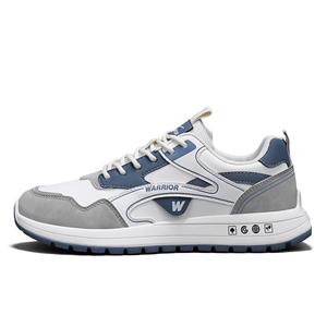 Износостойкие, дышащие, легкие, низкие повседневные туфли для мужчин WARRIOR, White Gray Black