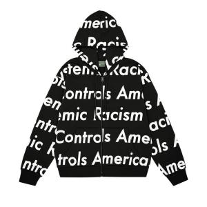 Худи Denim Tears x Arthur Jafa Systemic Racism Controls America Zip Up Hoodie, черный