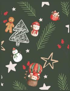 Notebook: Christmas Composition Notebook 8.5 x 11 in Lined Journal Notebook 120 pages (Independently published)