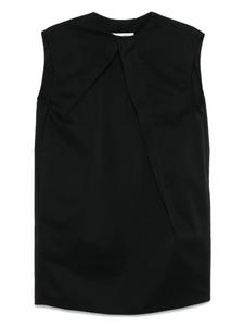 Платье мини со складками MM6 Maison Margiela, черный
