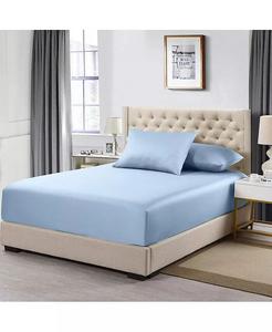 Только хлопчатобумажная простыня на подкладке — однотонная, плотность нити 600, Twin XL Egyptian Linens, синий