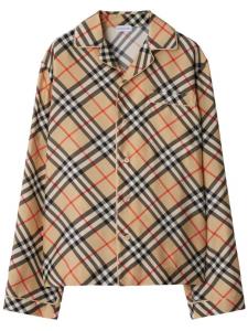 Burberry пижамный топ в клетку Vintage Check, нейтральный цвет