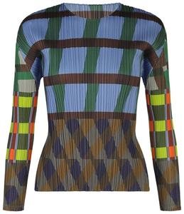 Футболка Pleats Please Issey Miyake Harmony, синяя