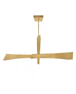 23-Дюймовая металлическая люстра со встроенными светодиодами Solara Cwi Lighting, brass