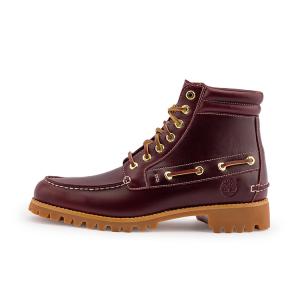 Мужские ботинки Timberland x AndrelMhoffwann кожаные с золотыми люверсами, бордовый