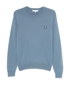 Свитер с изображением лисы Maison Kitsunã, синий