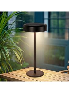 ZMH Настольная светодиодная лампа черного цвета, работающая от солнечной энергии (3600 мАч), с сенсорной регулировкой яркости и питанием от USB-аккумулятора