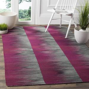 Ковер SAFAVIEH, 153 x 244 см, Kilim Collection, Purple & Charcoal, ручное плоское плетение из шерсти, идеально для помещений с высокой проходимостью в гостиной, спальне (KLM819B)