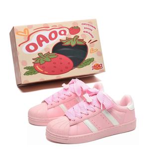 OAOQ Амортизирующие, износостойкие, легкие и дышащие лоу-топ скейтбордские кроссовки унисекс розовые (с аксессуарами), цвет Pink (with Accessories)