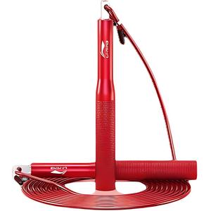 Материал ручек скакалка: алюминиевый сплав, материал троса: стальная проволока с покрытием pu, для учащихся, 3 м LINING, красный