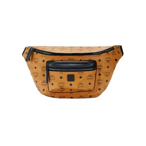 MCM Кожаная поясная сумка Fursten Visetos мужская коричневая