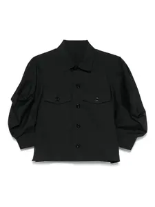 Поплиновая рубашка Sacai, черный