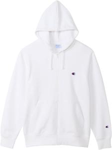 Мужская толстовка Champion C3-W104Z с длинным рукавом, на флисовой подкладке, хлопок, произведено в США, вышивка логотипа One Point, толстовка на молнии с капюшоном, белый