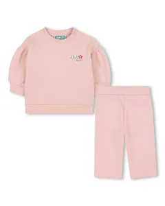 Детский комплект красного цвета из хлопка Kenzo Kids