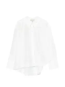 Рубашка с длинными рукавами и оборками Twinset Kids, белый