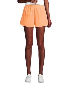 Женские спортивные тканые шорты шириной 4 дюйма с трусиками Lands' End, Soft orange