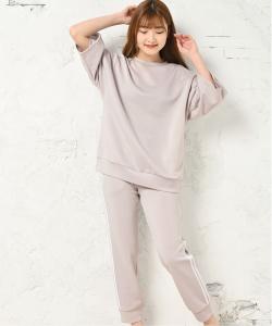 Комплект домашней одежды из полосатых брюк Pourvous, цвет Gray