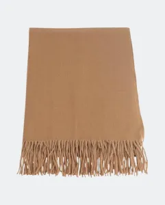 Вязаный шарф с бахромой, гладкий прямоугольный, легкий и современный шарф из полиэстера Kbas, песочный