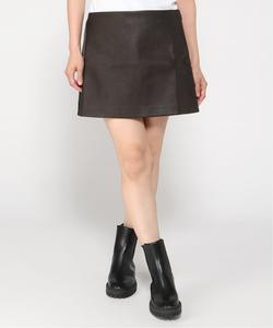 (W) Мини-юбка/шорты из веганской кожи
