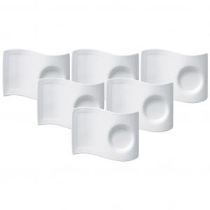 Блюдце Кофейное блюдце NewWave 20 x 14 см, набор 6 шт., белое Villeroy & Boch, белый