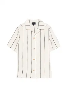 Полосатая рубашка Fay Kids, бежевый