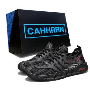 CAHHRRN Дышащие мужские низкие кеды повседневные черные, цвет Black