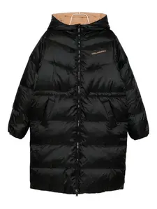 Двустороннее пальто с вышитым логотипом Karl Lagerfeld, черный