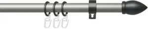 Карниз Liedeco "Lan Mush", 1 направляющая фиксированного размера, 1 направляющая фиксированного размера Ø 20 мм 200 см, Ø 20 мм, цвет silberfarben/anthrazit