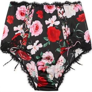 Victoria's Secret 24 Big Show Collection VERY SEXY трусики женские 1 упаковка черный фон цветочный принт