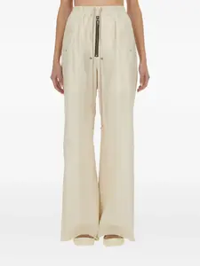 Брюки на широкой штанине с кулиской Rick Owens, слоновая кость