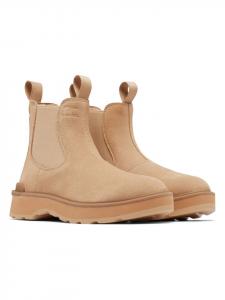 Ботинки челси женские Sorel Leder кожаные высокие, бежевый