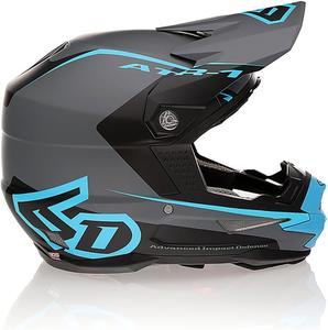 Шлем внедорожный ATR-1 Stealth, черный / синий