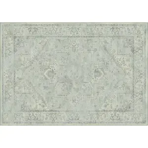 Винтажный ковер с цветочным узором в рамке «Азиз» Safavieh, синий, 153x229 см