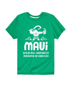 Футболка с принтом Maui для мальчиков старшего возраста Moana, зеленый