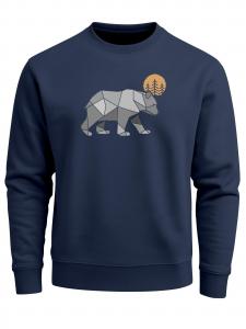 Neverless Свитшот 'Polygon Bär' в цвете Navy