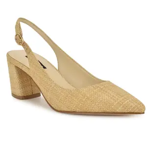 Туфли-лодочки Nine West Kamsee с заостренным носком, блочным каблуком и открытой пяткой, GAL172 Nine West, желтый