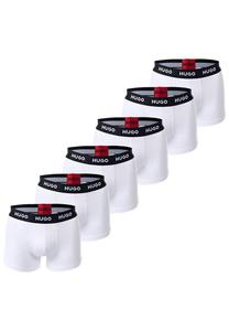 Боксеры шорты 6 шт. в упаковке - плавки шесть шт. в упаковке с логотипом хлопок стрейч Hugo, белый