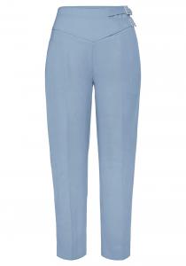 Зауженные плиссированные брюки LASCANA, светло-голубой