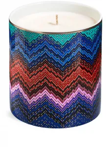 Свеча starlight с принтом zigzag, 8,5 см, Missoni Home, синий