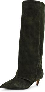 Женские высокие ботинки Steve Madden Luca, Olive Suede Wide Calf