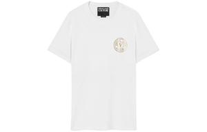 Футболка с принтом логотипа VERSACE JEANS COUTURE, белый