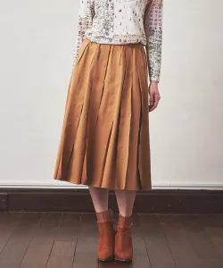 Юбка-клеш, обрезанная термотрансфером Studio Picone, цвет Camel (015)