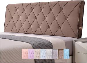 Подушка для спинки кровати LIANGJUN, большая подушка для поясницы, обивка из сверхтонкого волокна, размер Queen (для кровати без изголовья), 6 цветов, 9 размеров (Цвет: коричневый, Размер: 90x60x10 см) CHIAPERINI, Brown