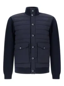 Стеганая куртка с высоким воротником Herno, синий