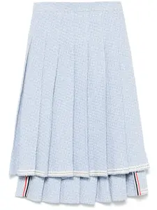 Твидовая юбка миди THOM BROWNE, синий