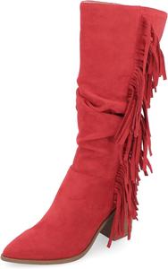 Женские сапоги Journee Collection Tru Comfort Foam Hartly с широкой голенью, средней высоты, красный