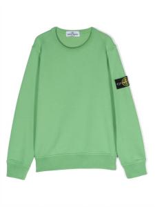 Stone Island Junior толстовка с логотипом Compass, зеленый
