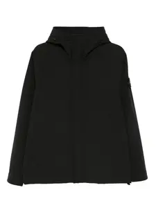 Парка с капюшоном из софтшелла Stone Island, черный