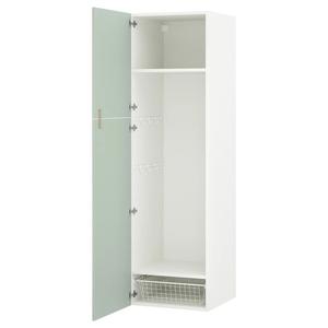 Комбинация для хранения ENHET IKEA, 60x62x210 см, цвет white/pale grey-green