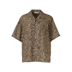 Onitsuka Tiger Принтованная рубашка мужская светло-коричневая